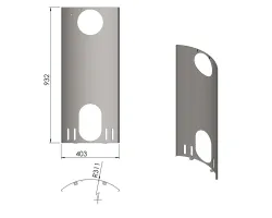Pièce détachée Termatech plaque arrière réf 09-888 - Ersho