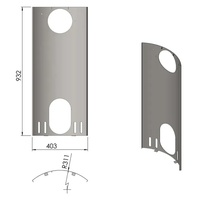 Pièce détachée Termatech plaque arrière réf 09-888 - Ersho