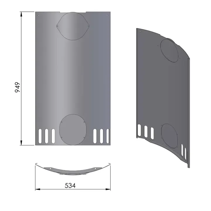 Pièce détachée Termatech plaque arrière réf 09-890 - Ersho