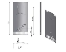 Pièce détachée Termatech Plaque arrière (TT44) réf 09-444 - Ersho