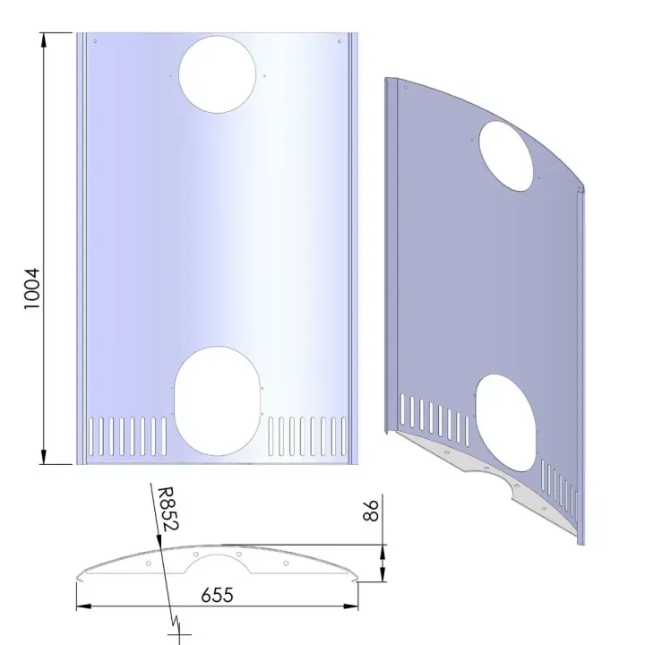 Pièce détachée Termatech Plaque arrière (TT55R) réf 09-616 - Ersho