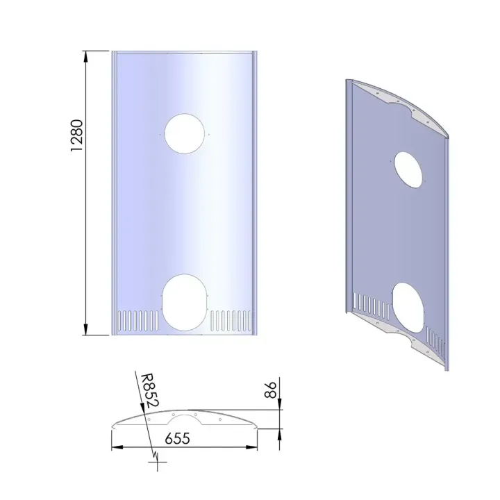 Pièce détachée Termatech Plaque arrière (TT55RHT) réf 09-618 - Ersho