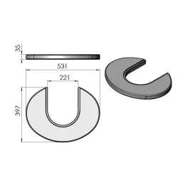 Plateau supérieur,  réf 08-540 - Termatech