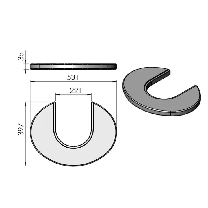 Pièce détachée Termatech Plateau supérieur,  réf 08-540 - Ersho