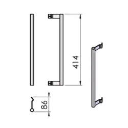 Poignee   vis réf 09-870 - Termatech