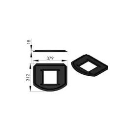 Sole foyère en fonte réf 09-820 - Termatech