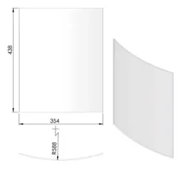 Verre pour porte réf 09-416 - Termatech