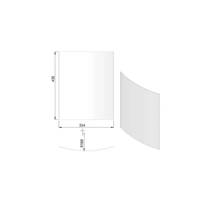 Pièce détachée Termatech Verre pour porte réf 09-416 - Ersho