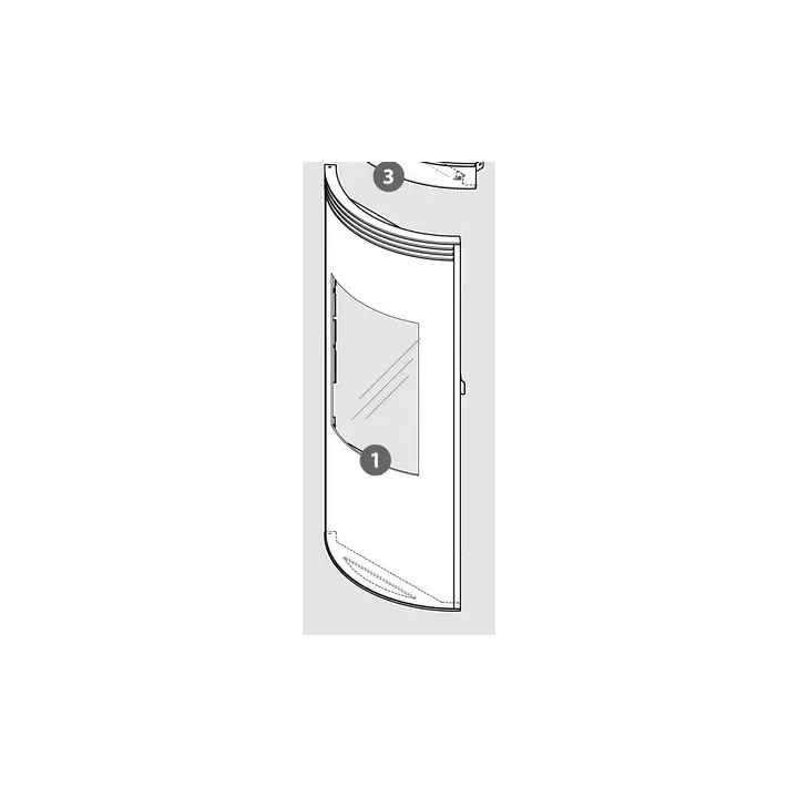 Porte externe assemblée Radius noir Réf 1383487701- CMG - Ersho