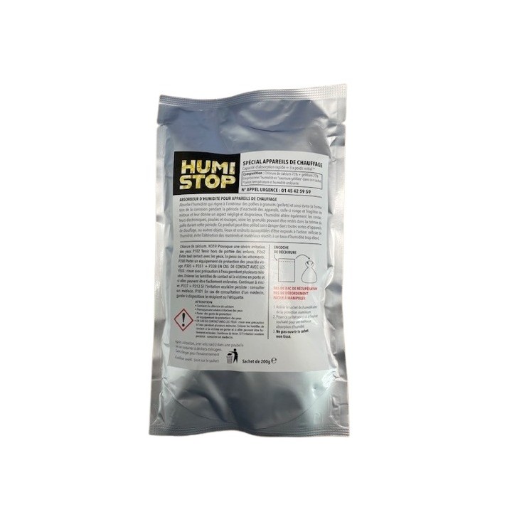 HumiStop Absorbeur d'humidité pour inserts, poêle à bois et granulés