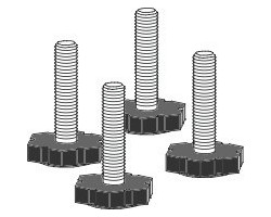 Vérins réglables (4 pcs) - Ref 4120608 - MCZ