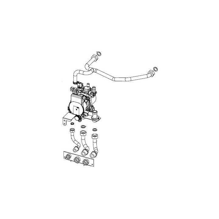 Unité hydraulique - avec production eau chaude sanitaire - Ref 41501601151 - MCZ