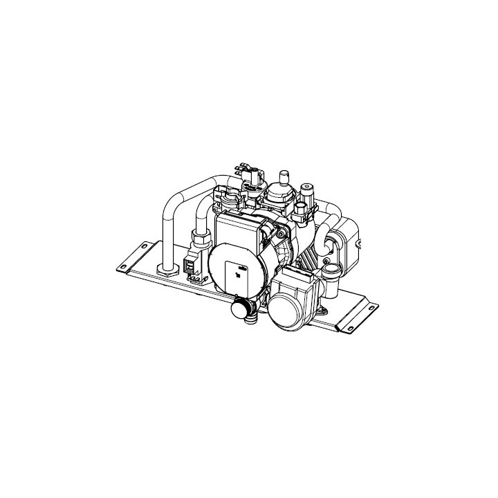 UNITÉ HYDRAULIQUE - AVEC PRODUCTION  EAU CHAUDE SANITAIRE - Ref 41501602250 - MCZ