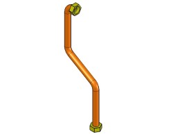 Tuyau vanne - échangeur - Ref 41501304500 - MCZ