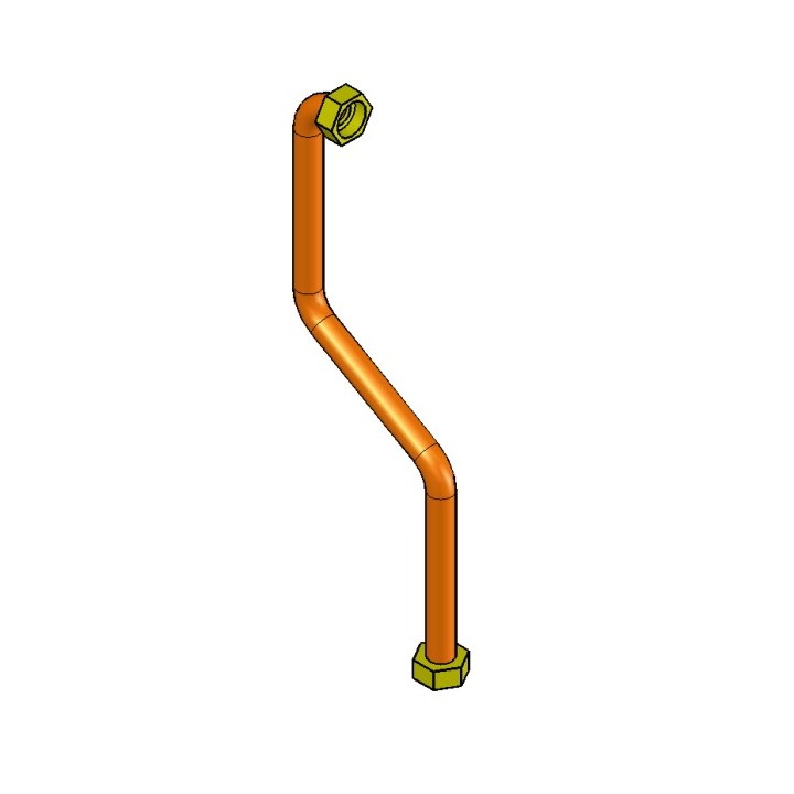 Tuyau vanne - échangeur - Ref 41501304500 - MCZ