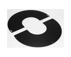 Plaque de propreté ronde øextérieur 500mm noir mat  Tubest - Ersho