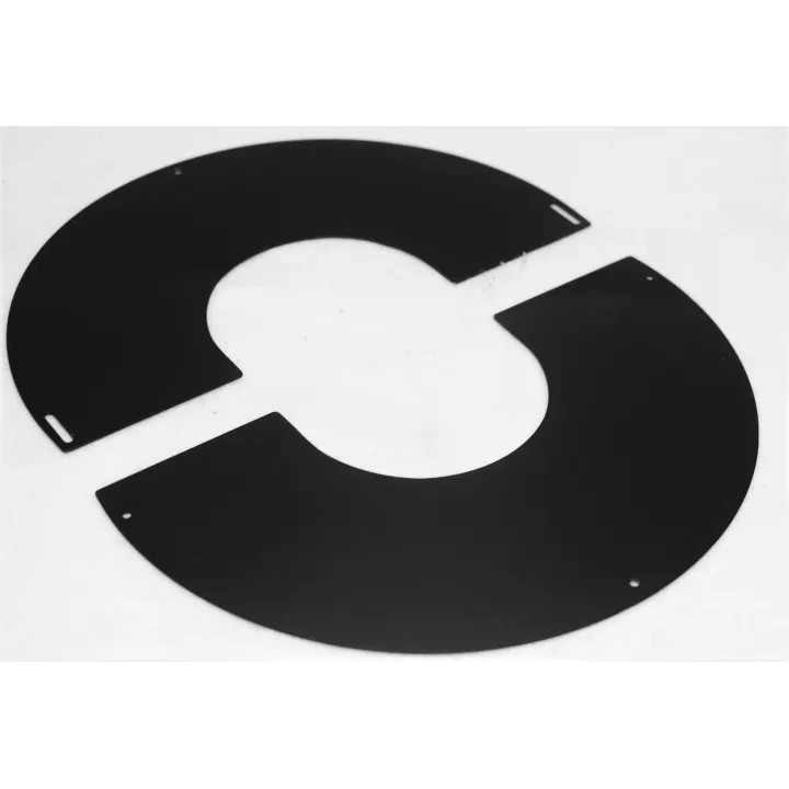 Plaque de propreté ronde øextérieur 500mm noir mat  Tubest - Ersho