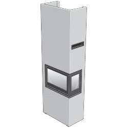 Insert CONTURA i8 Cosi haut, d'angle vitre à droite - Vue éclatée