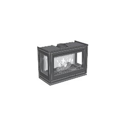 Insert CONTURA I8 porte fonte et vitres sur deux cotés - Vue éclatée