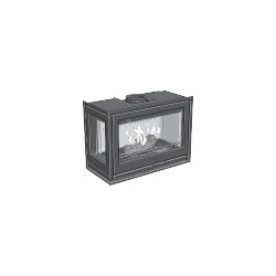 Insert CONTURA I8 porte vitrée et vitre à gauche - Vue éclatée