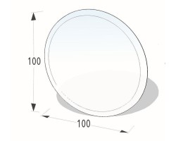 Plaque de sol en verre diamètre 100 cm - épaisseur 8 mm