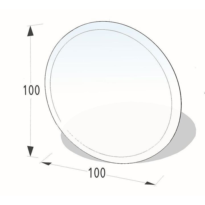 Plaque de sol en verre diamètre 100 cm - épaisseur 8 mm
