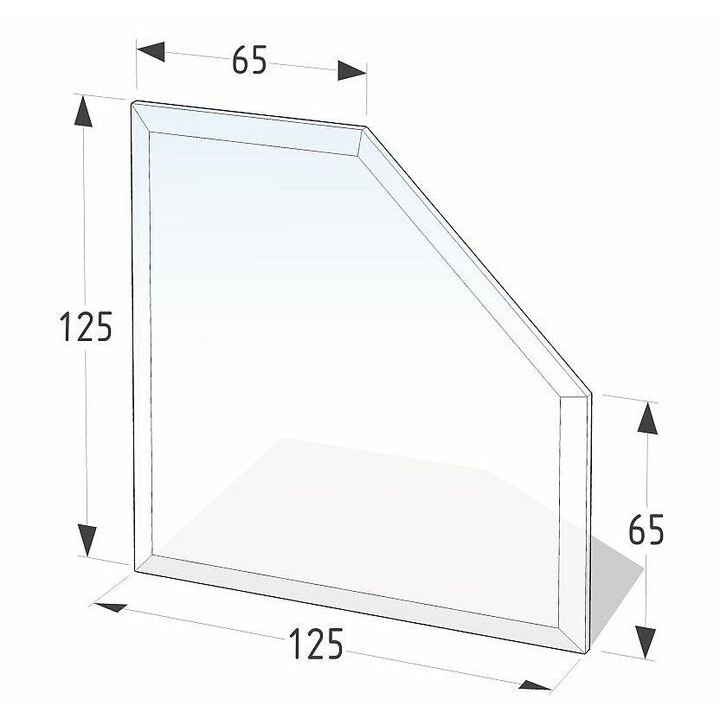 Plaque de sol en verre 125X125 cm - épaisseur 8 mm