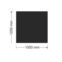 Plaque de sol en verre noir 100 X 120 cm - épaisseur 8 mm