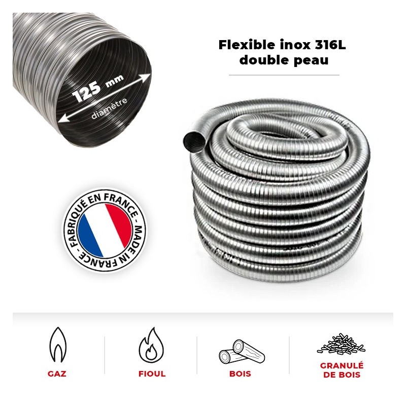 SITE000408 : Tubage flexible de conduit de cheminée, accessoires