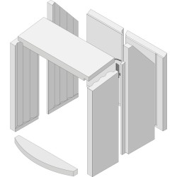 Revêtement de foyer en argile réfractaire 8 pièces pour Poêle à bois Hark - Réf ETSTO0605036