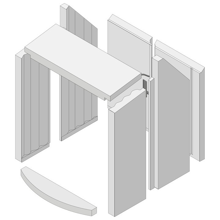 Revêtement de foyer en argile réfractaire 8 pièces pour Poêle à bois Hark - Réf ETSTO0605036