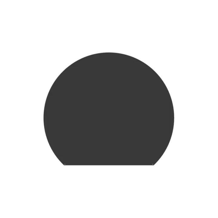 Plaque de sol ronde coupee ø110x95 cm gris pour Dixneuf - Réf 017.PSCC1G7