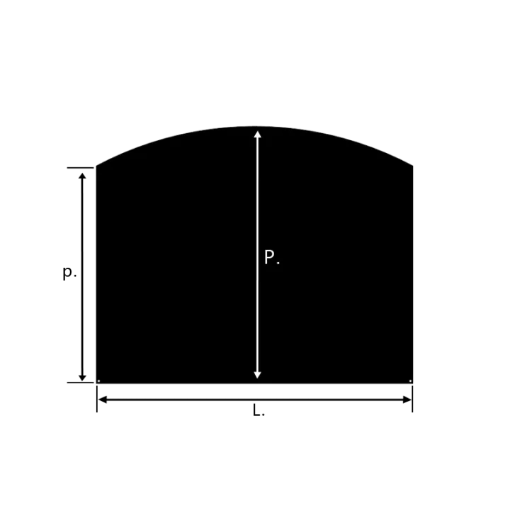 Plaque de sol arrondie 100x80 cm Dixneuf - Réf 017.PSA4N3
