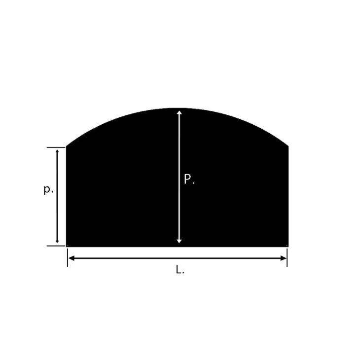 Plaque de sol arrondie 80x65 cm Dixneuf - Réf 017.PSA2N3