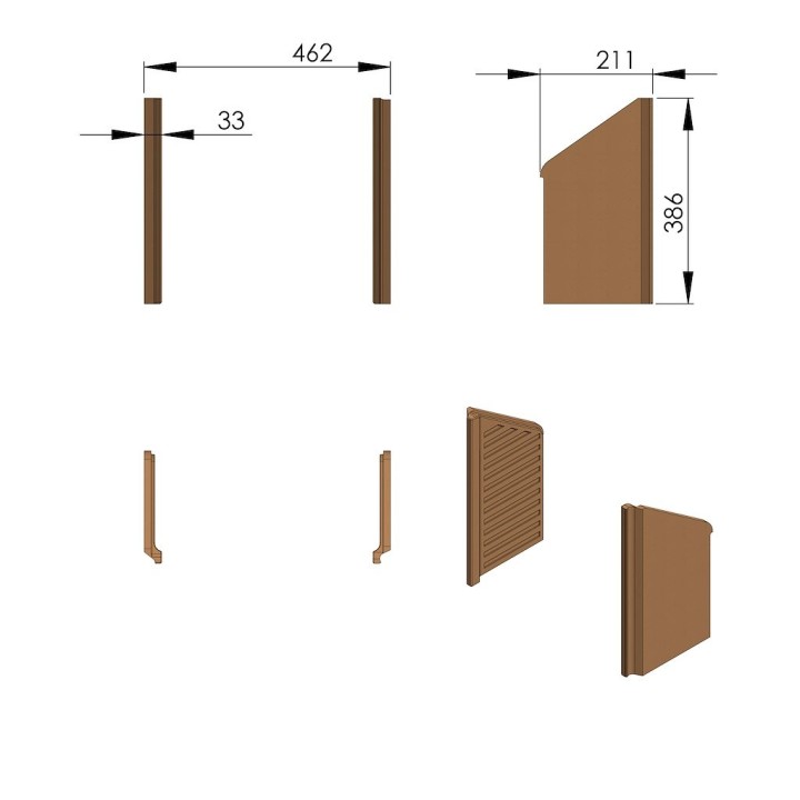 Pièce détachée Termatech Plaques latérales en vermiculite réf 09-246 - Ersho