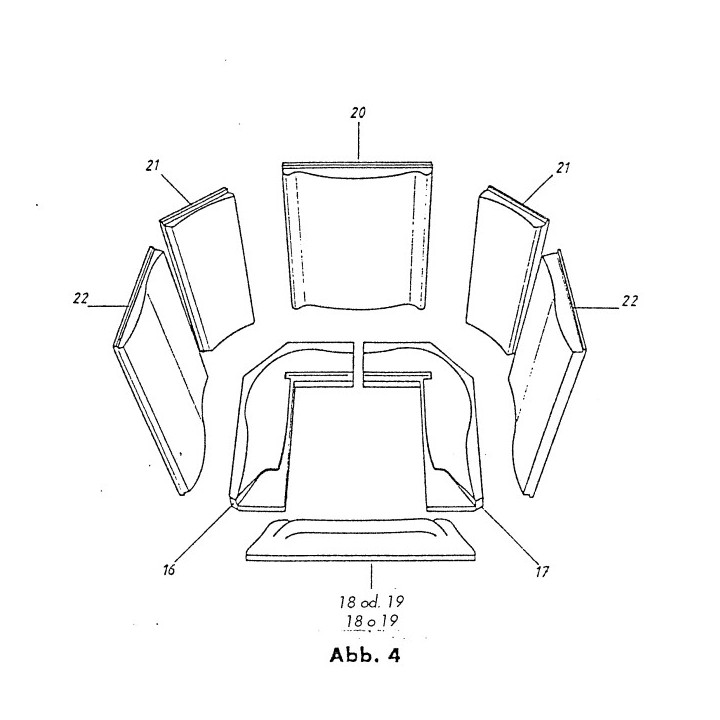 Keramott jeu complet pour vitre bombée pour Insert Austroflamm - Réf 715009
