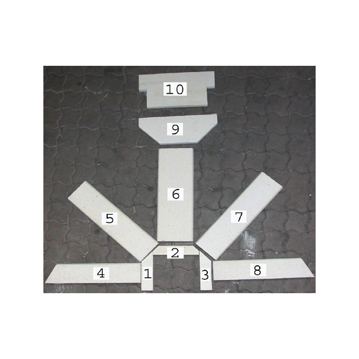 Habillage intérieur complet pour Poêle à bois Ganz - Réf 0100.0000025