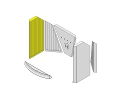 Mur latéral avant gauche en briques réfractaires pour Poêle à bois Hark - Réf ETSTO0600021A