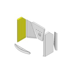 Mur latéral avant gauche en briques réfractaires pour Poêle à bois Hark - Réf ETSTO0600021A