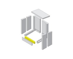 Sol en pierre à l'avant, bas en argile réfractaire pour Poêle à bois Hark - Réf ETSTO0600001B