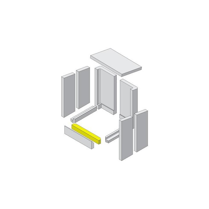 Sol en pierre à l'avant, bas en argile réfractaire pour Poêle à bois Hark - Réf ETSTO0600001B