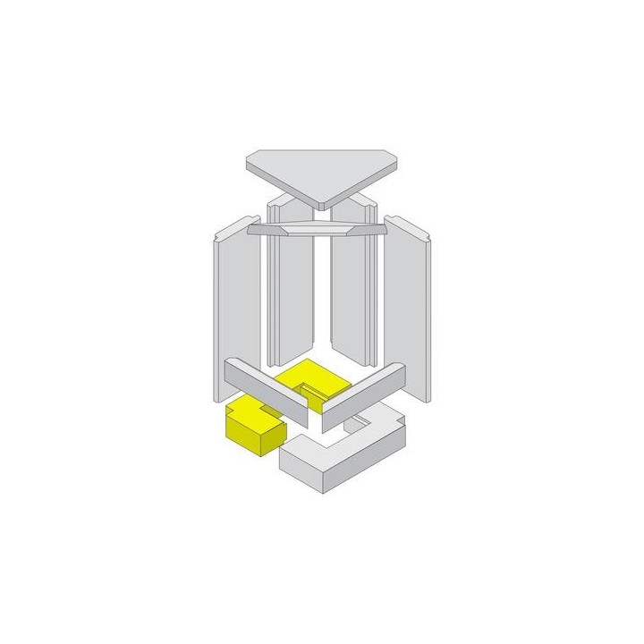 Sol en pierre à gauche en argile réfractaire pour Poêle à bois Hark - Réf ETSTO0600001C