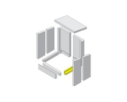 Sol en pierre réfractaire à droite pour Poêle à bois Hark - Réf ETSTO0600001D