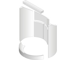 Revêtement de foyer en argile réfractaire 8 pièces pour Poêle à bois Hark - Réf ETSTO0605052