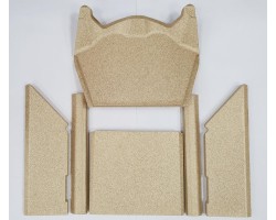 KIT VERMICULITE C556 STYLE ET CLASSIC AVEC VITRES LATERALES pour Poêle à bois Contura - Réf 391303