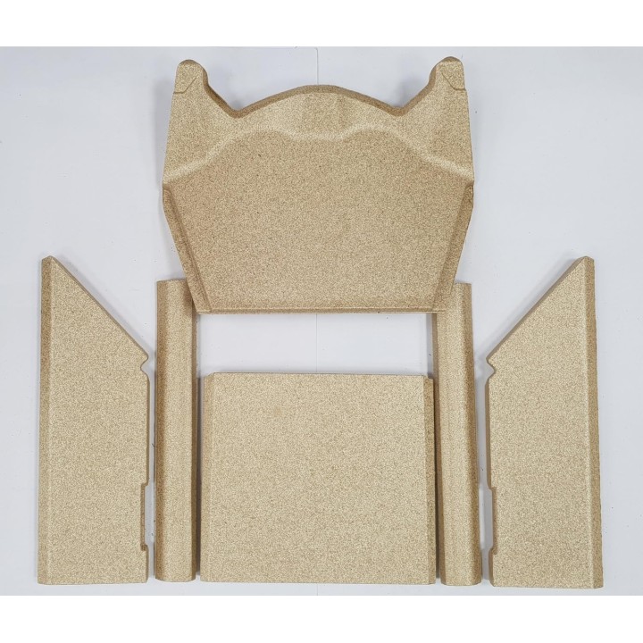 KIT VERMICULITE C556 STYLE ET CLASSIC AVEC VITRES LATERALES pour Poêle à bois Contura - Réf 391303