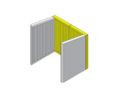 Mur arrière en briques à gauche ou à droite en argile réfractaire pour Poêle à bois Hark - Réf ETSTO0600050H