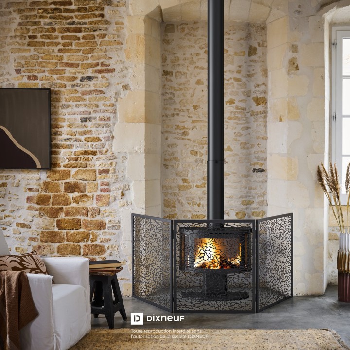 PROTECTION POELE NOIR FLORIA Dixneuf - Réf 003.20254N