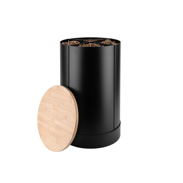 Reserve a granules fractio noir - couvercle bambou pour Dixneuf - Réf 005.10435N3CB