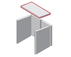 Plaque de déflecteur de gaz de chauffage 390x205x30 mm en argile réfractaire pour Poêle à bois Hark - Réf ETSTO0600806D